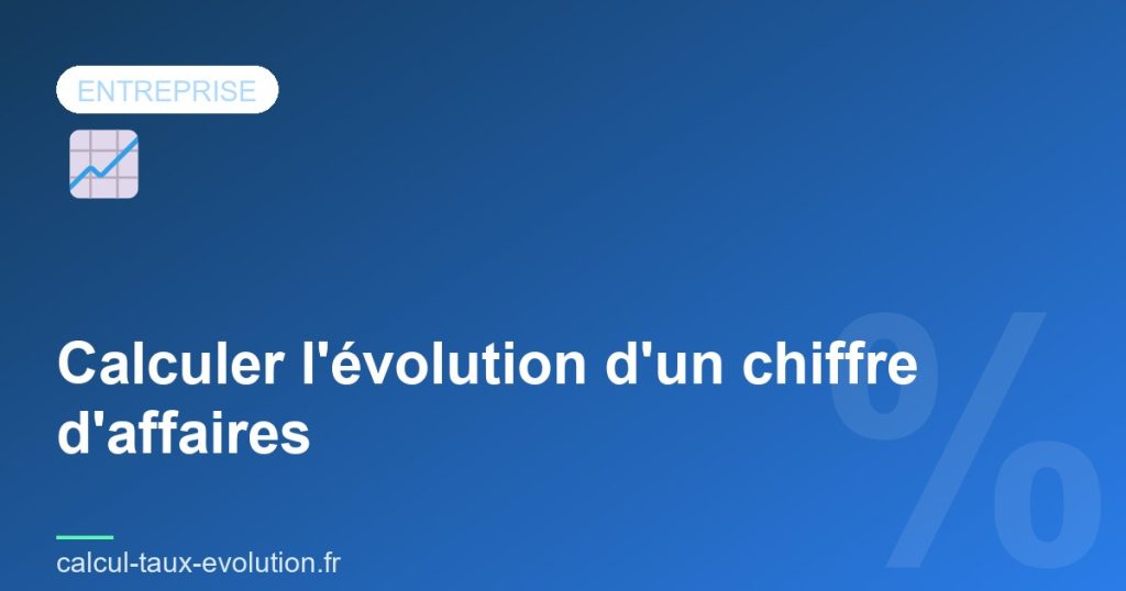 Calculer l'évolution d'un chiffre d'affaires